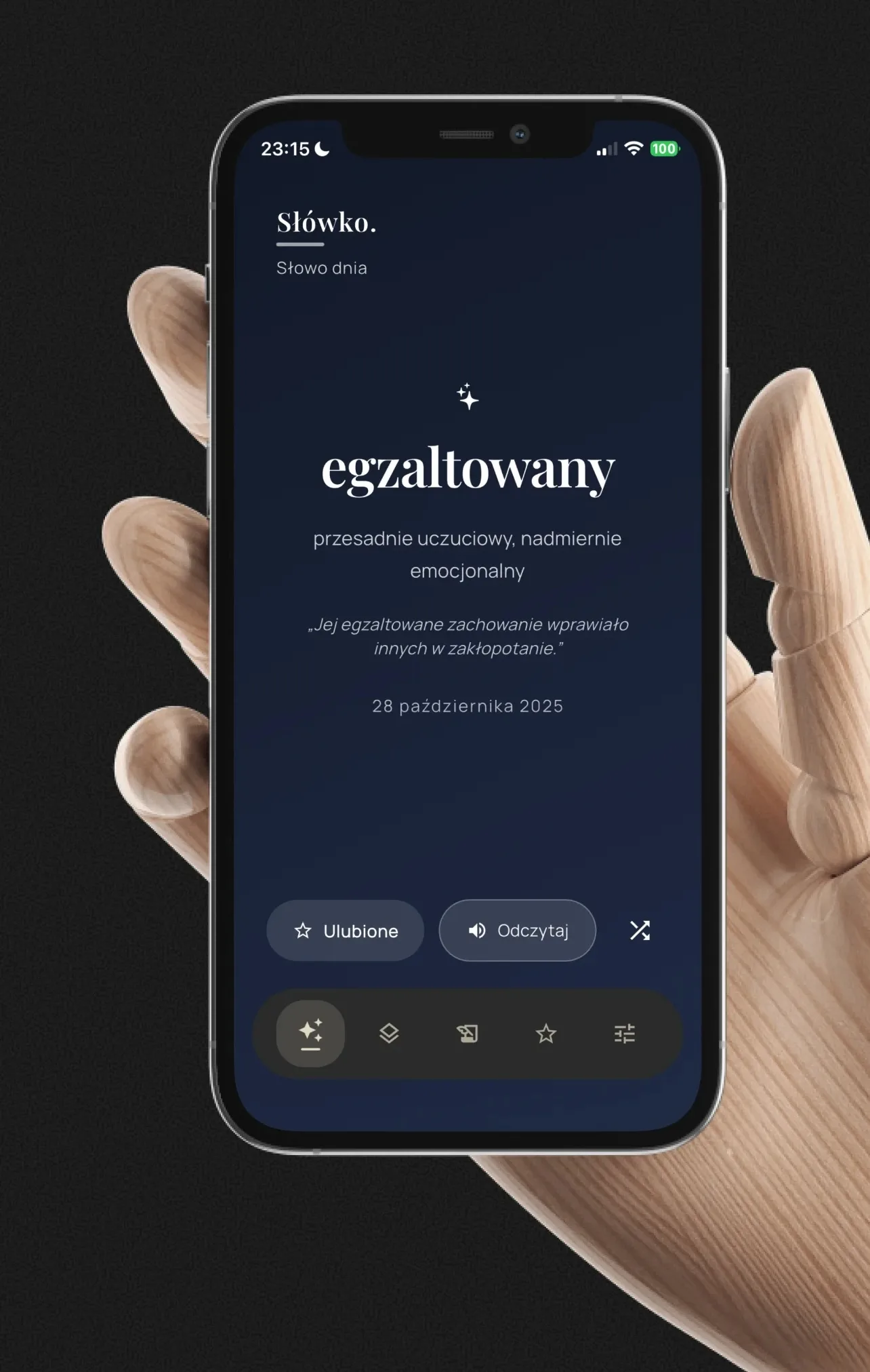 Ekran słowa dnia w Słówku